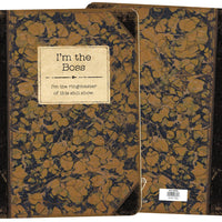 I'm The Boss Rustic Printed Journal | Lays Flat | Printed with Designs