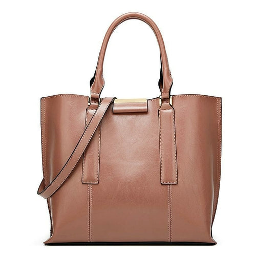 Large Oil Wax Leather Handbag For Women Variety of Colours