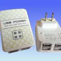 USB Charger 4-Port Charging Station