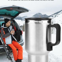 Stainless Steel Vehicle Heating Cup Electric Car Kettle