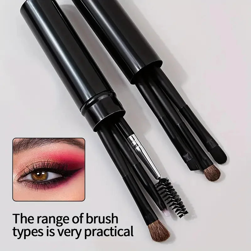 6pcs Eye Makeup Brushes Set Eyeshadow Concealer Eyebrow Lip Blending Brushes Double-ended Eyebrow Eyeliner Brush Cosmestic Tool