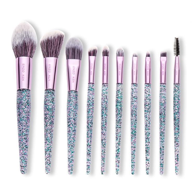 10Pcs Makeup Brushes With Bag