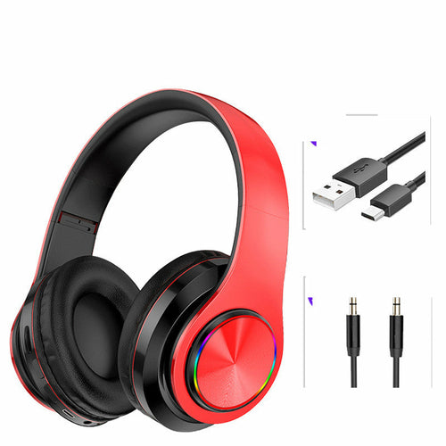 LED Wireless Bluetooth Headphones Gaming Headsets