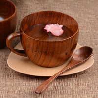 Wooden Coffee Mug and Spoon Set