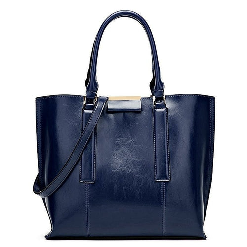 Large Oil Wax Leather Handbag For Women Variety of Colours