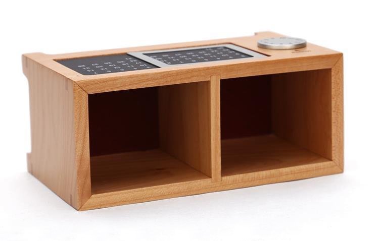 Wood Perpetual Calendar Storage Box