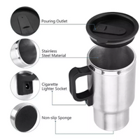 Stainless Steel Vehicle Heating Cup Electric Car Kettle