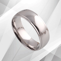 Gents Mens Sparkling Tungsten Carbide 8mm Wedding Band Ring 18Ct White