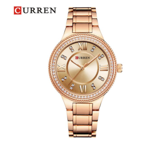 Women's Timeless Rose Gold and Diamonties Watch