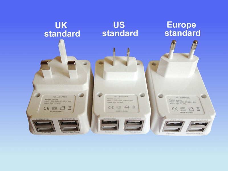 USB Charger 4-Port Charging Station