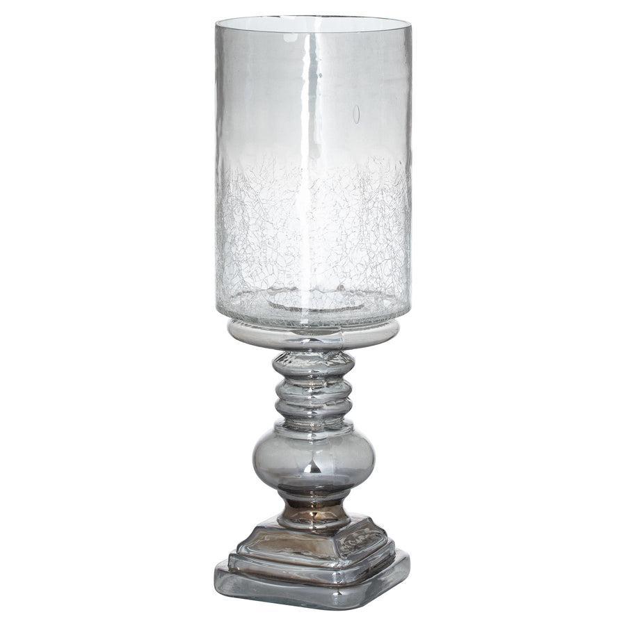 Smoked Glass Candle Holder