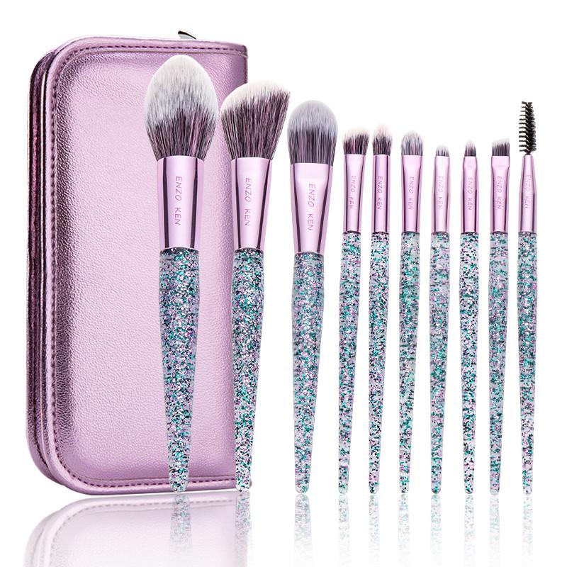 10Pcs Makeup Brushes With Bag