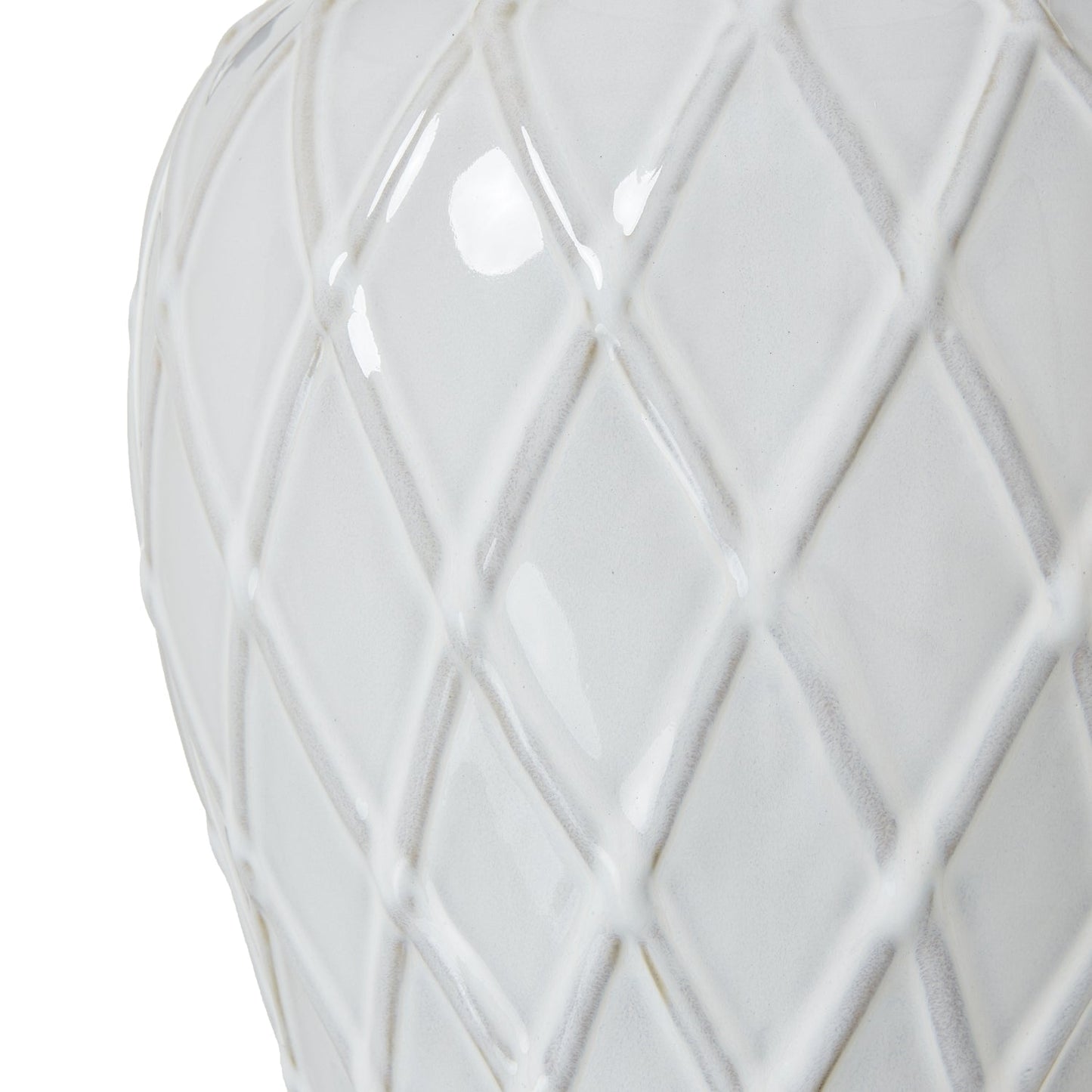 White Ceramic Ginger Jar Lamp