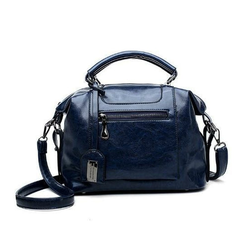 Retro High Quality Oil-wax Leather Lady's Messenger Bag