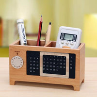 Wood Perpetual Calendar Storage Box