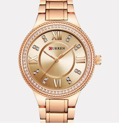 Women's Timeless Rose Gold and Diamonties Watch