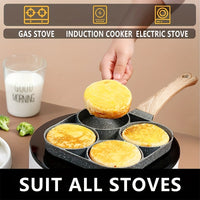 Versatile NonStick Egg Frying Pan with Cast Iron Handle