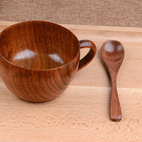 Wooden Coffee Mug and Spoon Set