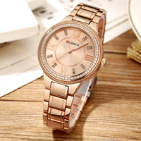 Women's Timeless Rose Gold and Diamonties Watch