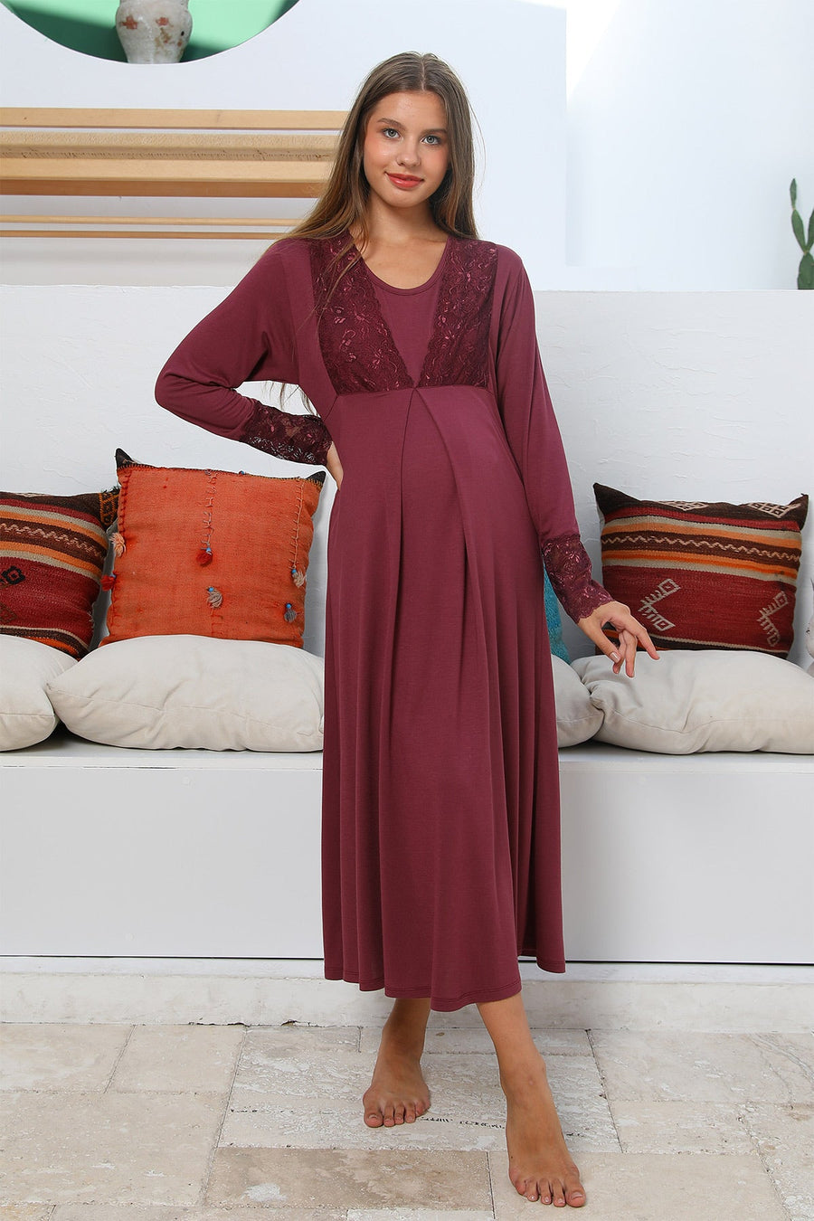 Silence Lace Embroidered Maternity & Nursing