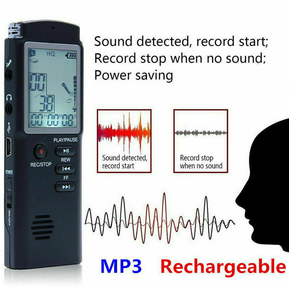 32G Voice Activated Mini Digital Sound Audio Recorder Dictaphone MP3