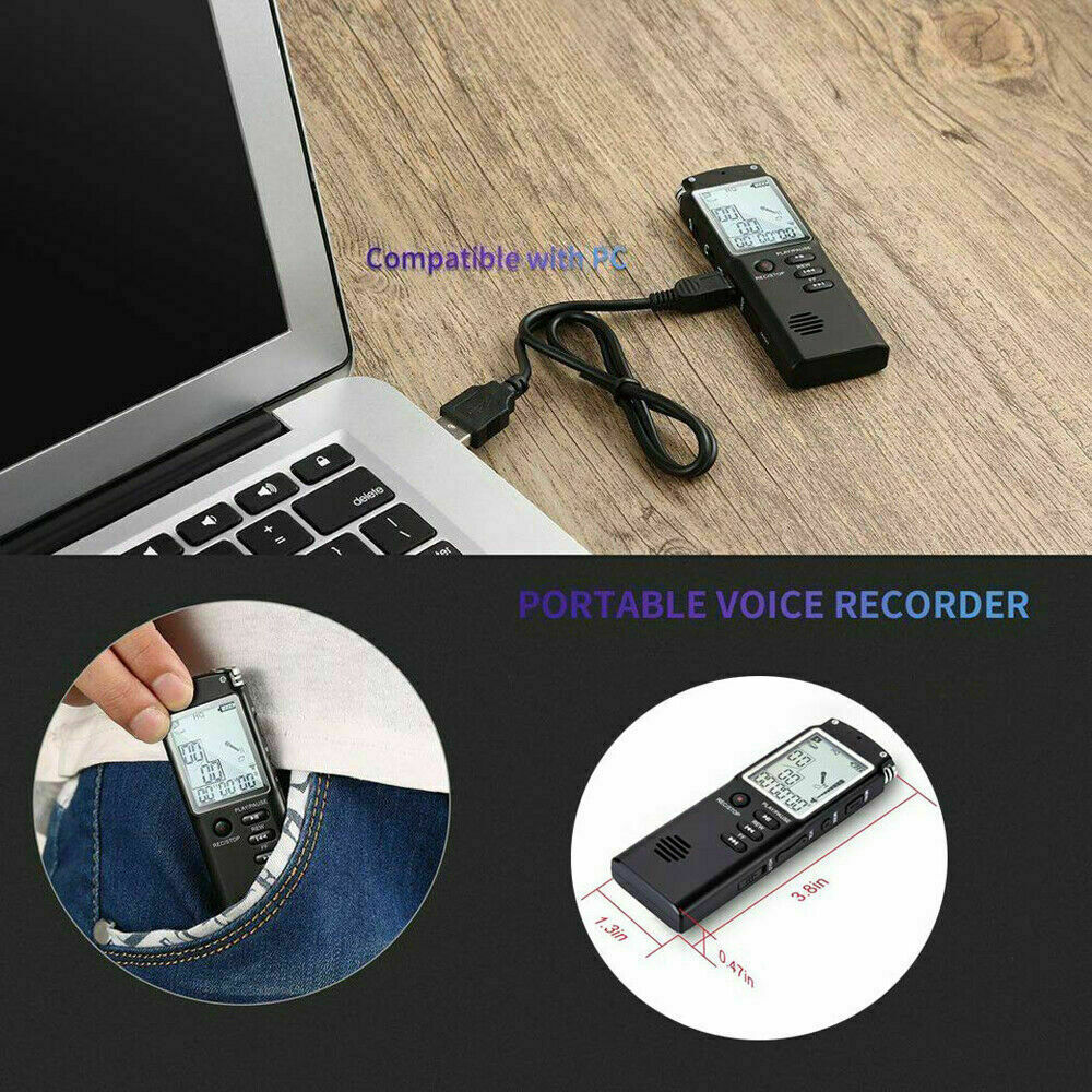 32G Voice Activated Mini Digital Sound Audio Recorder Dictaphone MP3