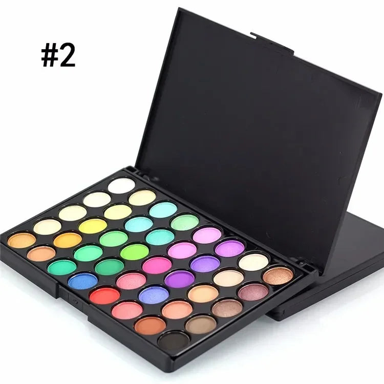 Variety of Color Makeup Long Wear Eyeshadow Palette Cosmetic Make Up Waterproof Nude Pearl Matte Glitter Shimmer Eye Shadow Plate