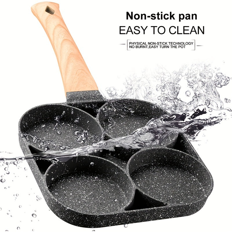 Versatile NonStick Egg Frying Pan with Cast Iron Handle