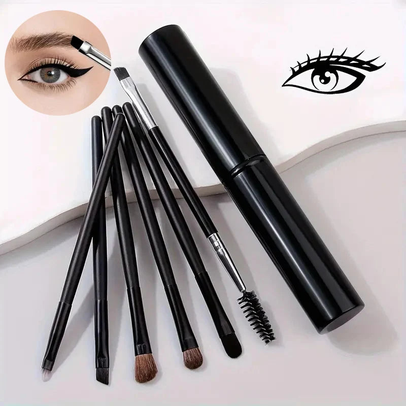 6pcs Eye Makeup Brushes Set Eyeshadow Concealer Eyebrow Lip Blending Brushes Double-ended Eyebrow Eyeliner Brush Cosmestic Tool