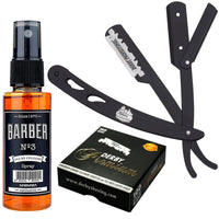 Shave Straight Edge Razor Kit (Black/Barber No3 Cologne