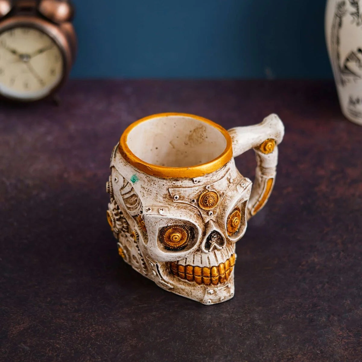 Mug Viking Warrior Skull Pen Holder