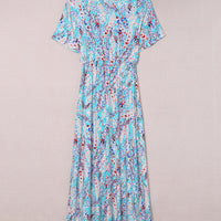 Wrap V Neck Floral Maxi Dress SIZE SML