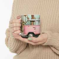 Retro Pink Van Coffee Tea Mug