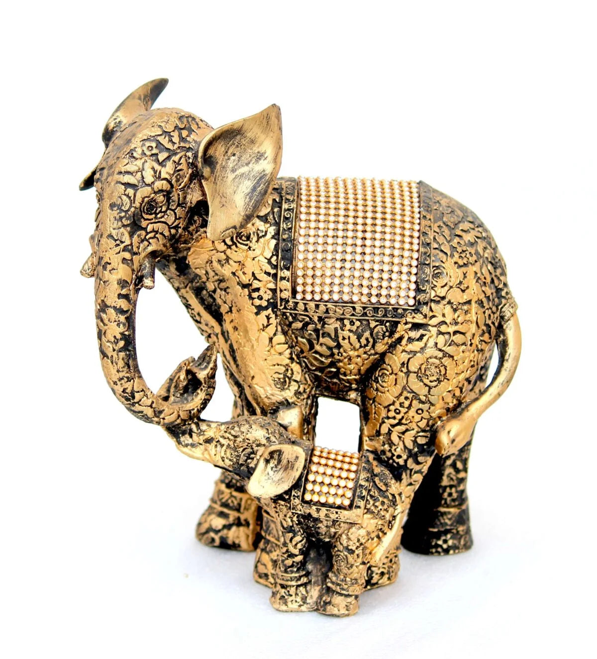 Handcrafted Antique Finish Elephant Hand Crafted Artwork