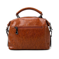 Retro High Quality Oil-wax Leather Lady's Messenger Bag