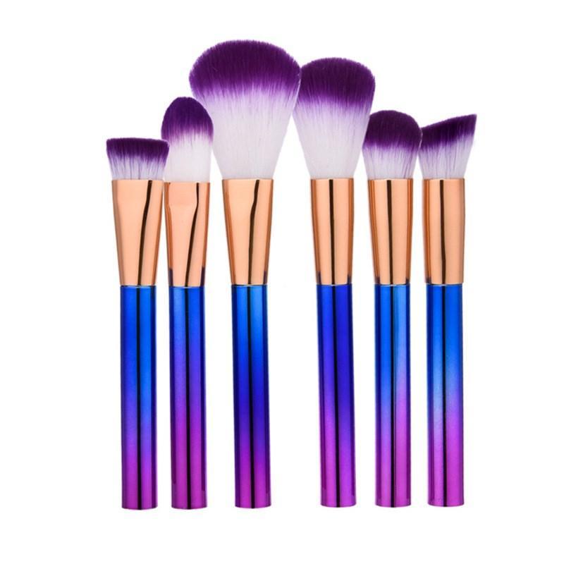 Purple Foundation Makeup Brushes