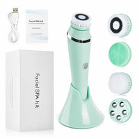 4 in 1 Facial Cleansing Brush Rechargeable Electric Waterproof Spin