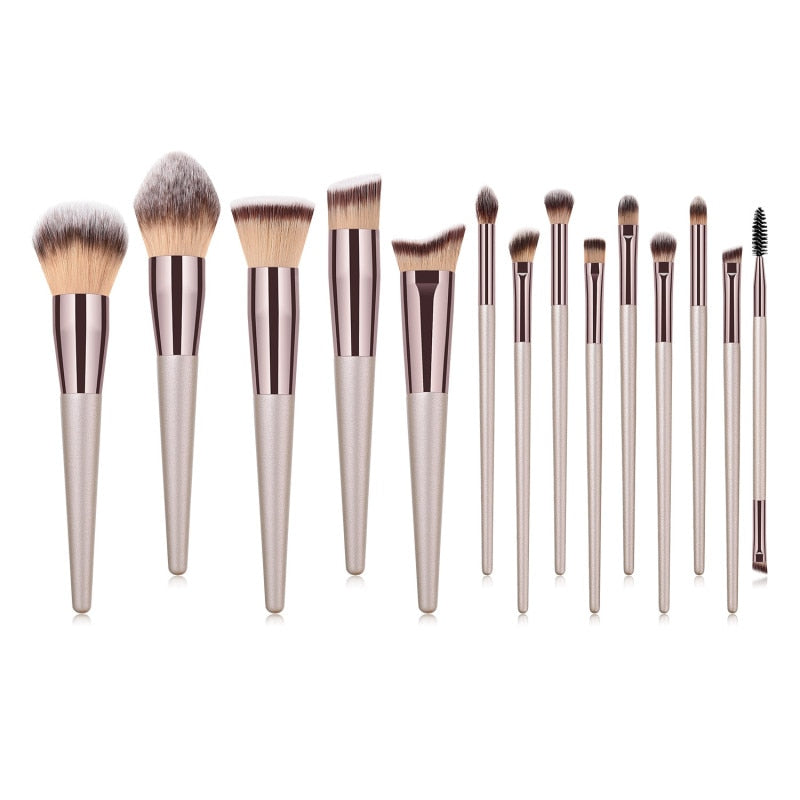 14pcs Fashionable Brushes Contour Blush Makeup Professional Foundation