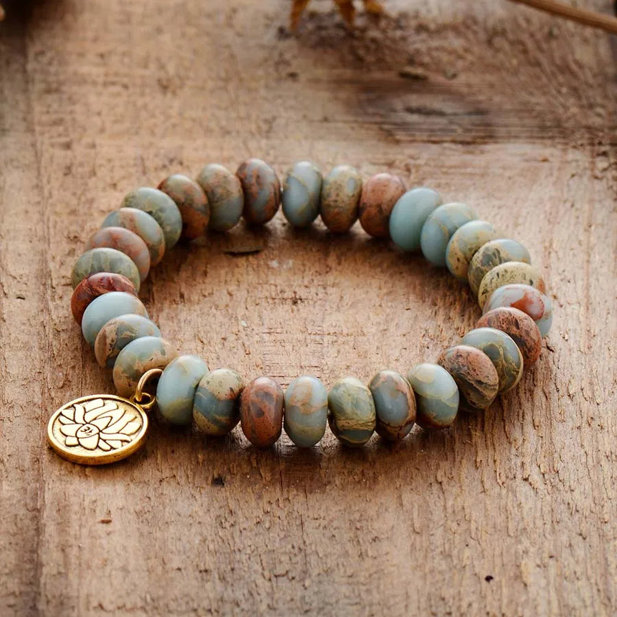 Imperial Jasper Lotus Bracelet