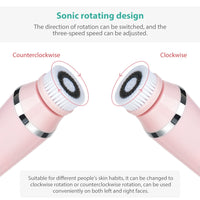 4 in 1 Facial Cleansing Brush Rechargeable Electric Waterproof Spin