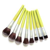 Green Bamboo Makeup Brushes Full Set Eco-friendly Powder Blush