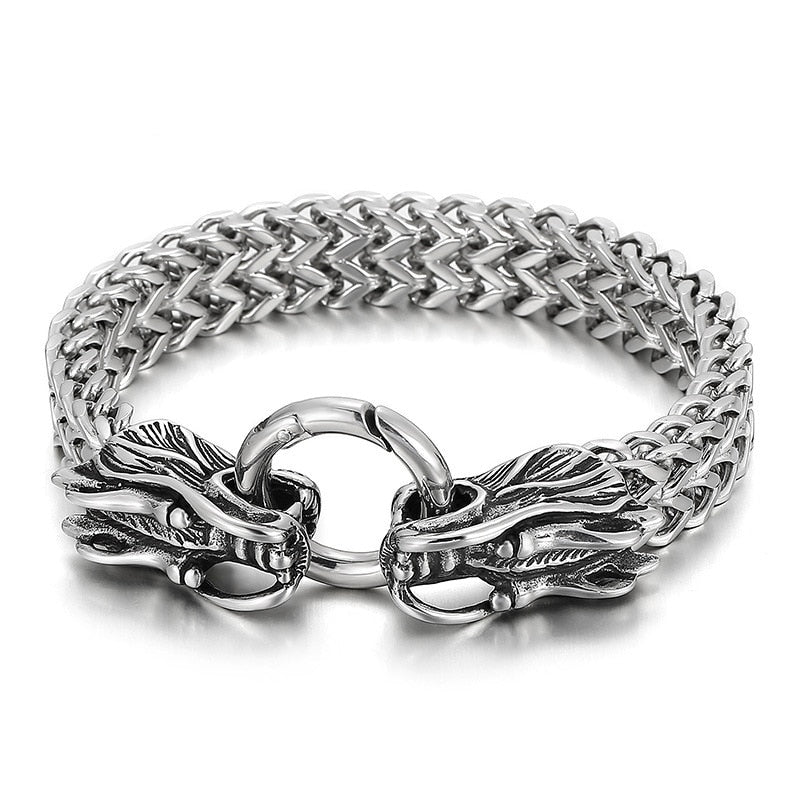 Double Dragon Chain Bracelet