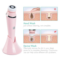 4 in 1 Facial Cleansing Brush Rechargeable Electric Waterproof Spin