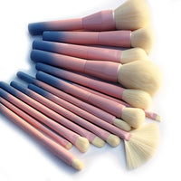 Gradient Color Pro 14pcs Makeup Brushes Set Cosmetic Powder Foundation