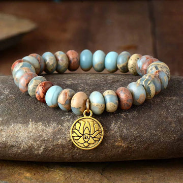 Imperial Jasper Lotus Bracelet