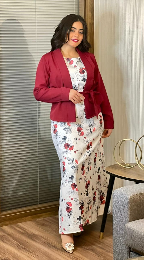 Floral Dress & Jacket Set