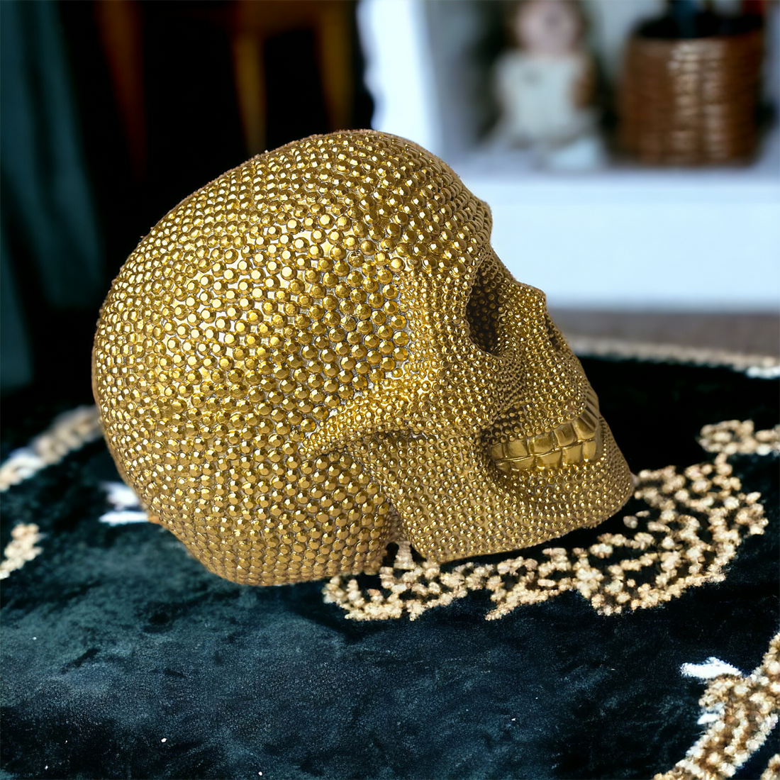 Resin Skull Gold