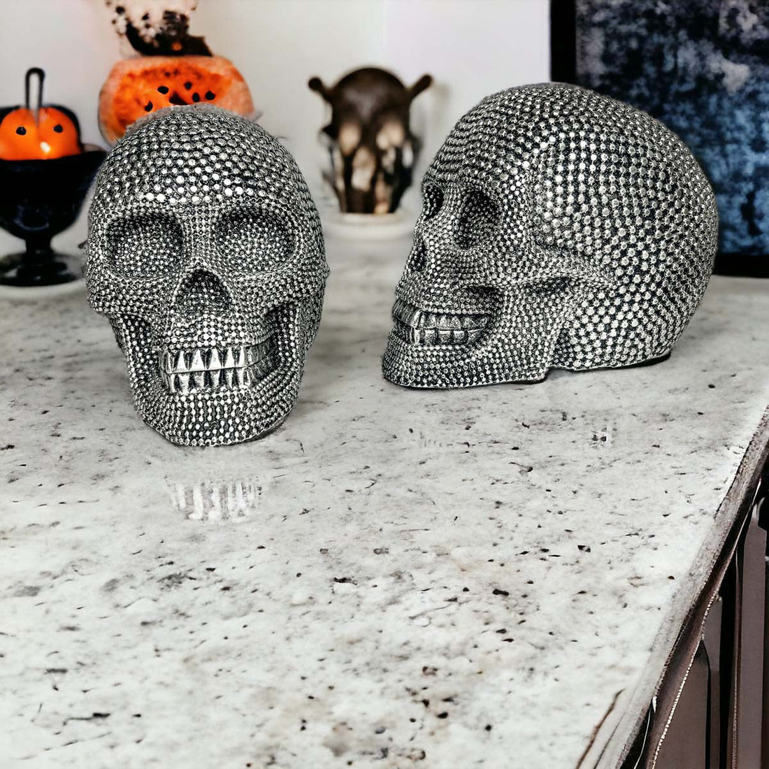 Resin Skull Silver