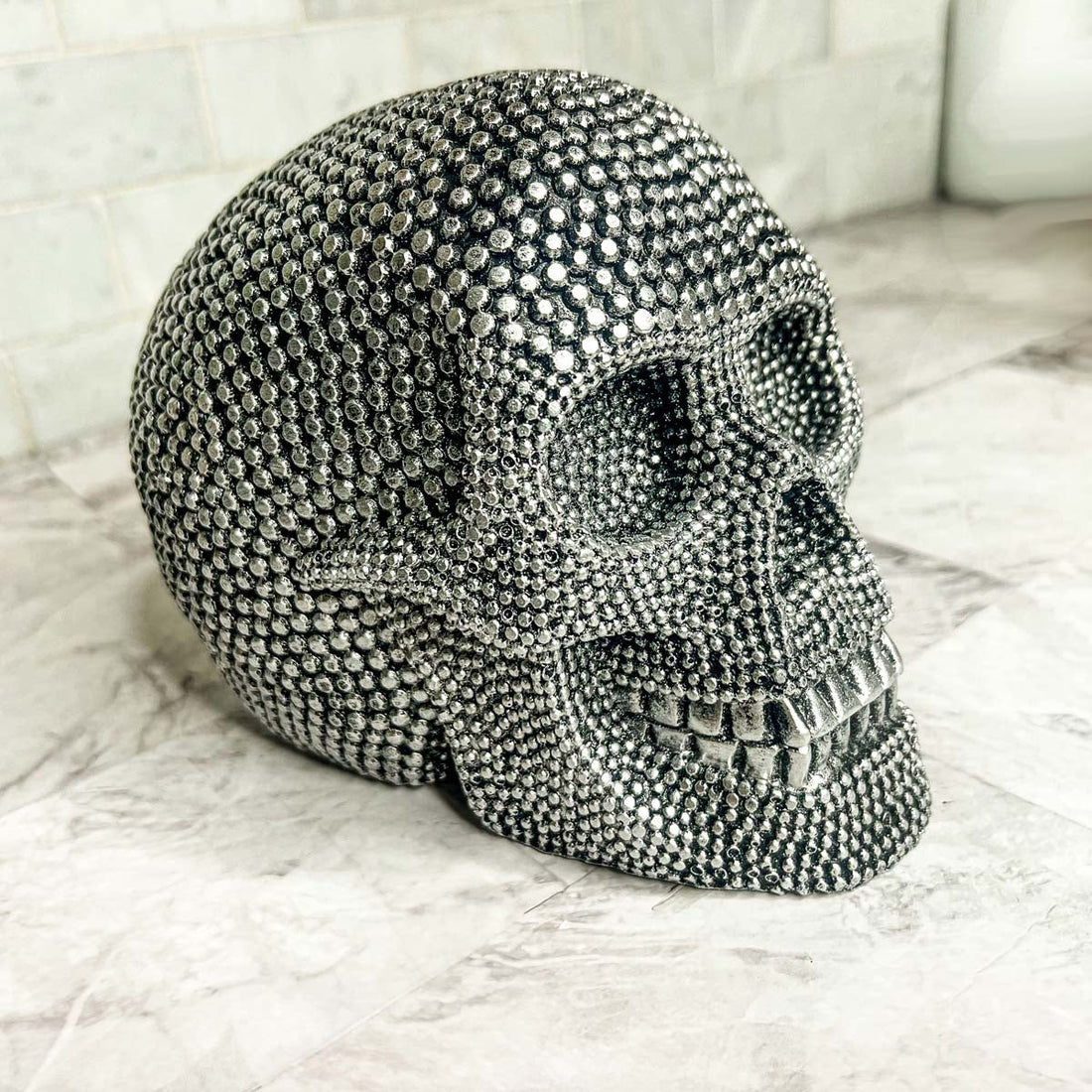 Resin Skull Silver