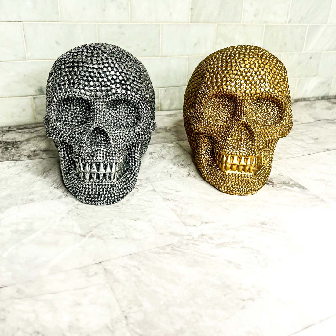 Resin Skull Gold